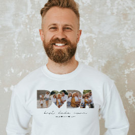 Beste Dada je 4 Foto Collage Erster Vatertag Sweatshirt