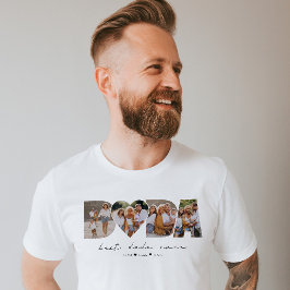Beste Dada je 4 Foto Collage Erster Vatertag T-Shirt