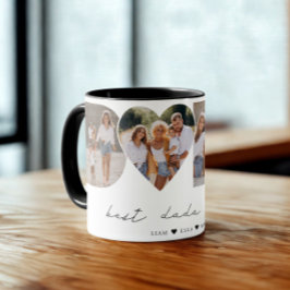 Beste Dada je 4 Foto Collage Erster Vatertag Tasse