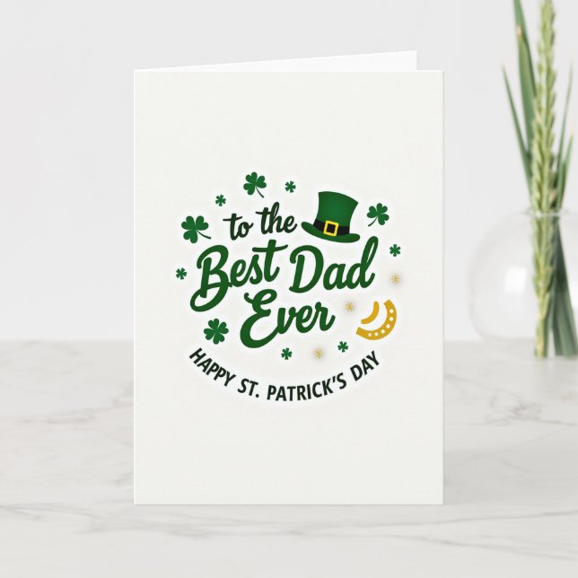 Beste-Daddy-Kleeblatt-Musterkarte Karte (Vorderseite)