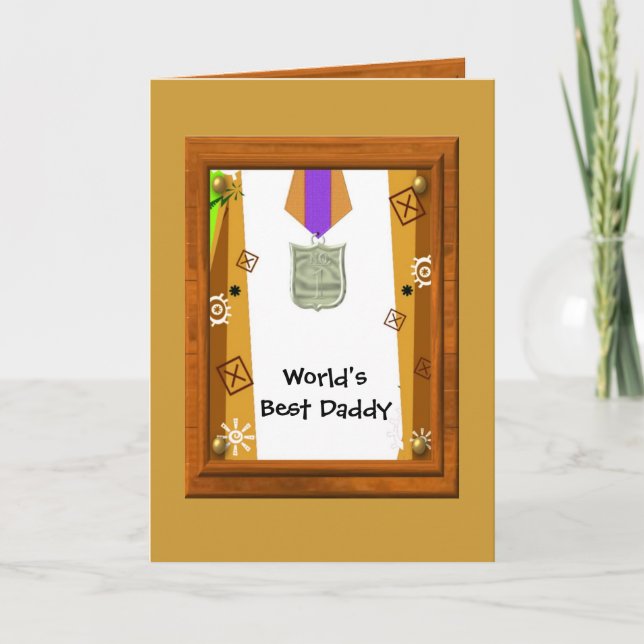 Beste Daddy-Medaille Karte (Vorderseite)