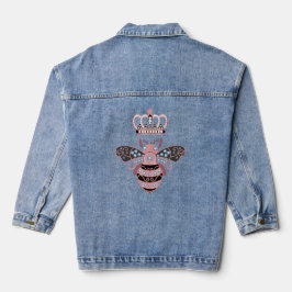 Beste Damen Denim Königin Biene Krone Mädchen Honi Jeansjacke