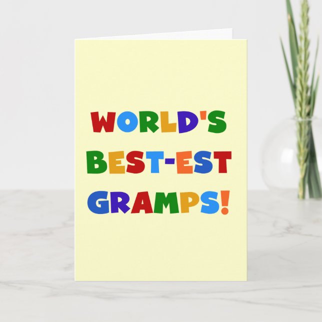 Beste das Gramps der helle Farbwelt Geschenke Karte (Vorderseite)