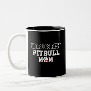 Beste das Pitbull der Welt Mama Zweifarbige Tasse
