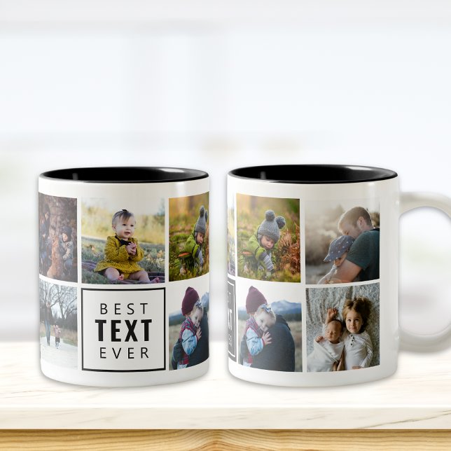 Beste "Dein Text hier" - immer benutzerdefinierte  Zweifarbige Tasse (Von Creator hochgeladen)