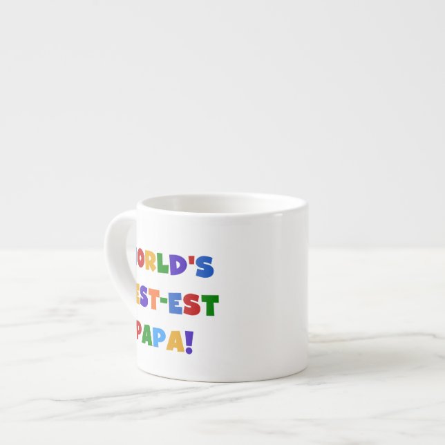 Beste der Papa-T-Shirts und Geschenke der helle Espressotasse (Vorderseite Links)