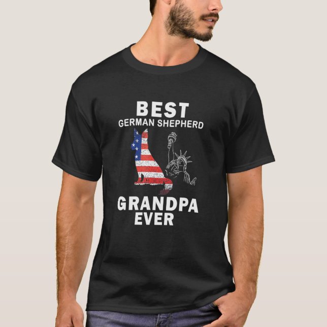 Beste deutsche Schäferhirte Großvater je amerikani T-Shirt (Vorderseite)