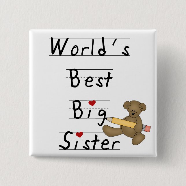 Beste die große Schwester-T-Shirts und Geschenke Button (Vorderseite)