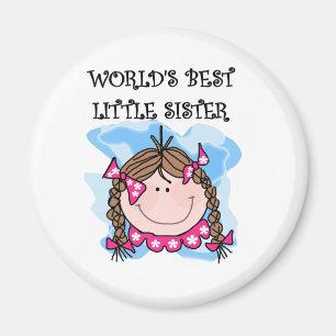 Beste die kleine Schwester-T-Shirts der brünette Magnet