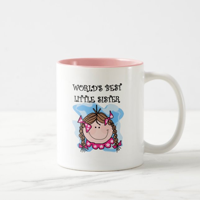 Beste die kleine Schwester-T-Shirts der brünette Zweifarbige Tasse (Rechts)