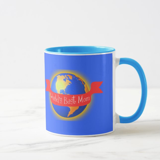 Beste die Mama-Tasse der Welt, helle Farbkugel Tasse (Rechts)