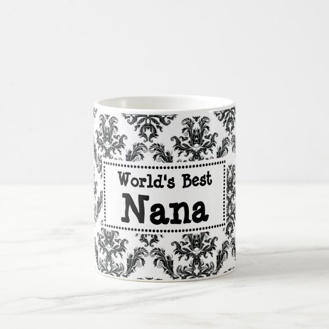 Beste die Nana-Tasse der Welt - Damast-Art Kaffeetasse (Mittel)