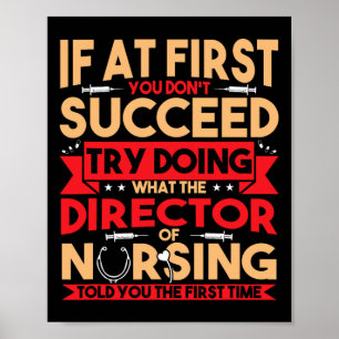 Beste Direktorin von Geschenken für Krankenpflege Poster
