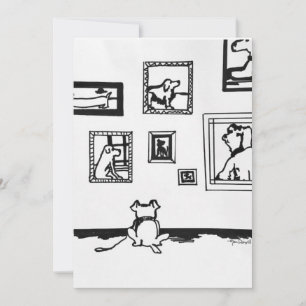 Beste Dog Line Zeichnend von Willowcatdesigns Dankeskarte