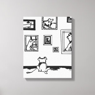 Beste Dog Line Zeichnend von Willowcatdesigns Leinwanddruck