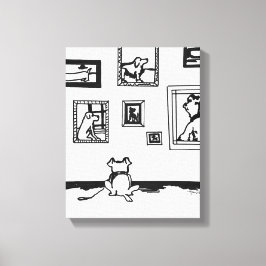 Beste Dog Line Zeichnend von Willowcatdesigns Leinwanddruck