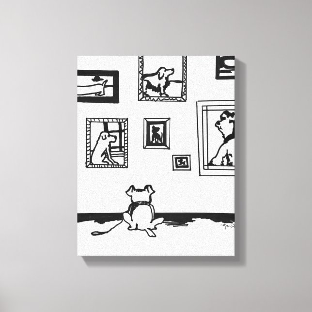 Beste Dog Line Zeichnend von Willowcatdesigns Leinwanddruck (Vorderseite)