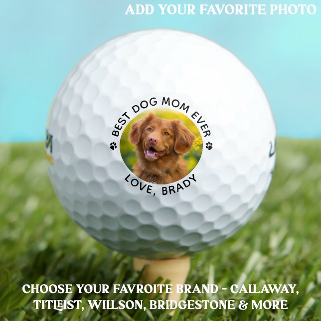 Beste DOG-MAMA je Personalisierten Haustier Foto W Golfball (Von Creator hochgeladen)