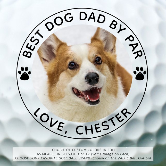 BESTE DOG-VATER NACH PAR PW Print Foto Golfball (Von Creator hochgeladen)