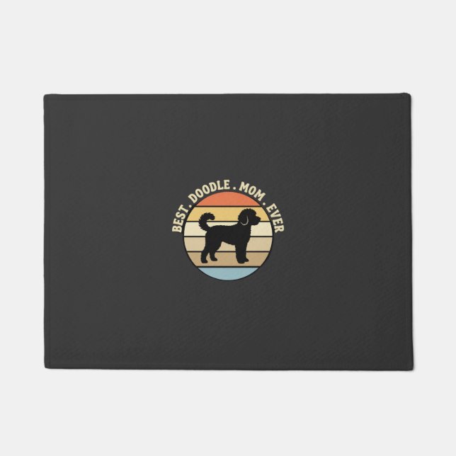 Beste Doodle-Mutter Aller Zeiten Retro Hund Fußmatte (Vorderseite)