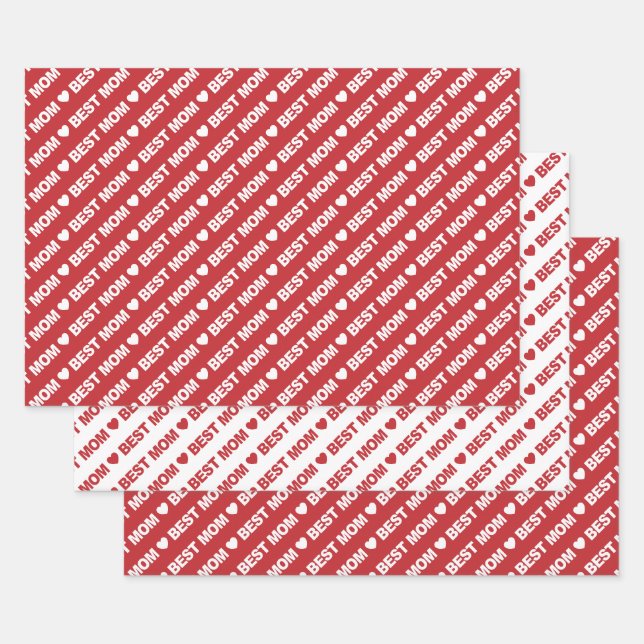 Beste dunkelrote und weiße Papierblätter für die M Geschenkpapier Set (Set)