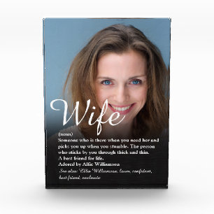 Beste Ehefrau der Welt Definition Chic Script Fotoblock