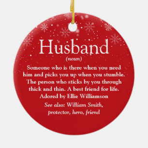 Beste Ehefrau der Welt Definition Weihnachtsfoto Keramik Ornament