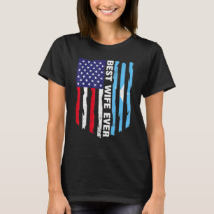 Beste Ehefrau je amerikanisches Flag Grafik Mothe T-Shirt