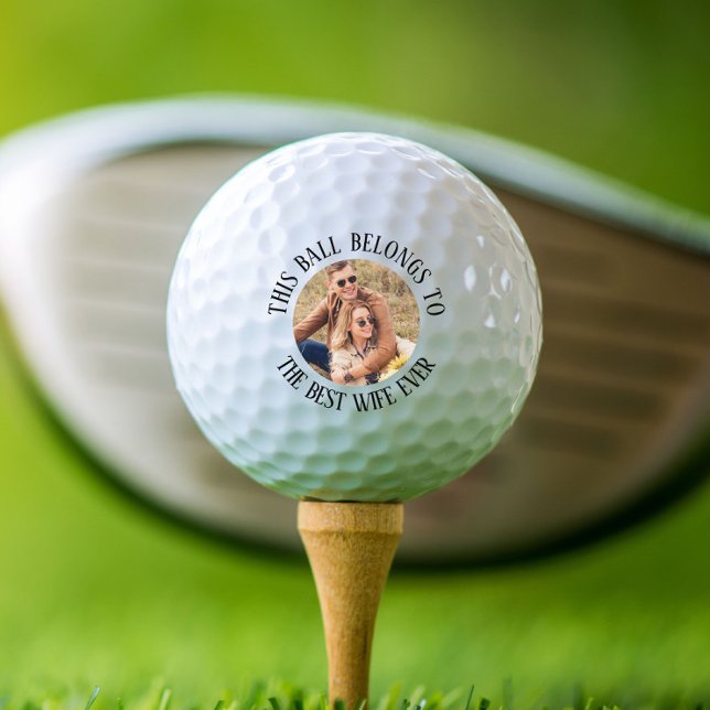 Beste Ehefrau je Foto Personalisiert Golfball (Von Creator hochgeladen)