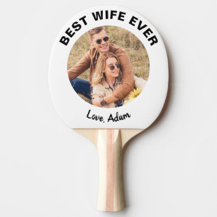 Beste Ehefrau je Foto Personalisiert Tischtennis Schläger