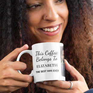 Beste Ehefrau je Personalisiertes Foto Kaffeetasse