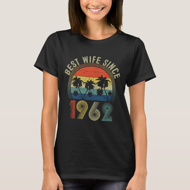 Beste Ehefrau seit 1962 T-Shirt (Vorderseite)