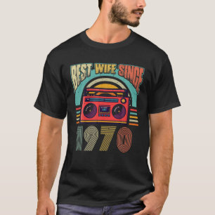 Beste Ehefrau seit 1970 Retro Cas zum Hochzeitstag T-Shirt