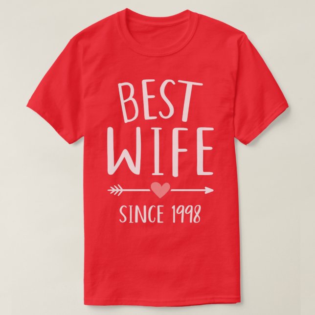 Beste Ehefrau seit 1998 für 25. Silberhochzeit und T-Shirt (Design vorne)