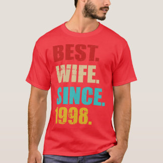 Beste Ehefrau seit 1998 für 25. Silberhochzeit und T-Shirt
