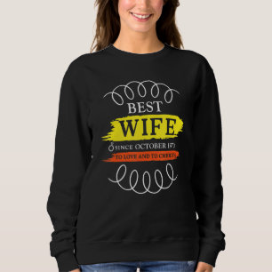 Beste Ehefrau seit 1. Oktober Sweatshirt