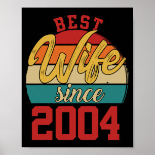 Beste Ehefrau seit 2004 Epic Couple 20. Wedding An Poster