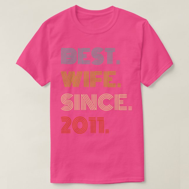Beste Ehefrau seit 2011 T-Shirt (Design vorne)
