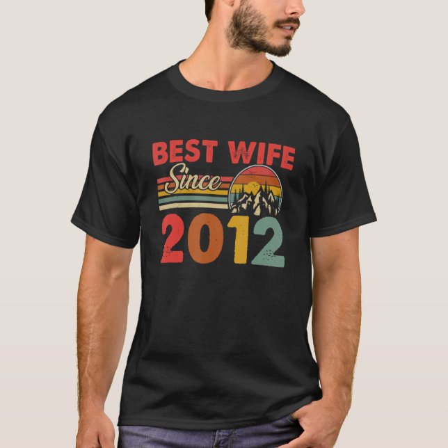 Beste Ehefrau seit 2012 Epic Matching 11. Wedding  T-Shirt (Vorderseite)
