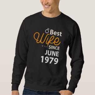 Beste Ehefrau seit Juni 1979 Sweatshirt