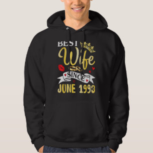 Beste Ehefrau seit Juni 1993 Happy Verheiratet Ann Hoodie