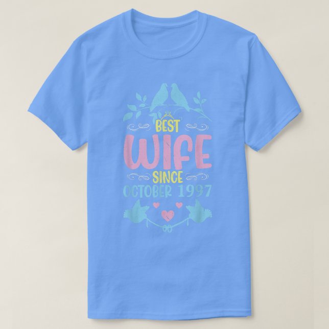 Beste Ehefrau seit Oktober 2004 Hochzeit 18 Jahre T-Shirt (Design vorne)