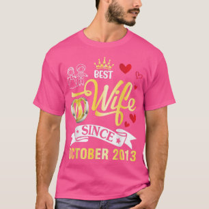 Beste Ehefrau seit Oktober 2013 Glückwünsche Verhe T-Shirt