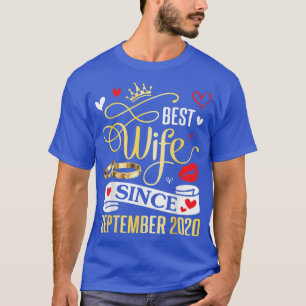 Beste Ehefrau seit September 2020 Happy Marry 2 Ja T-Shirt