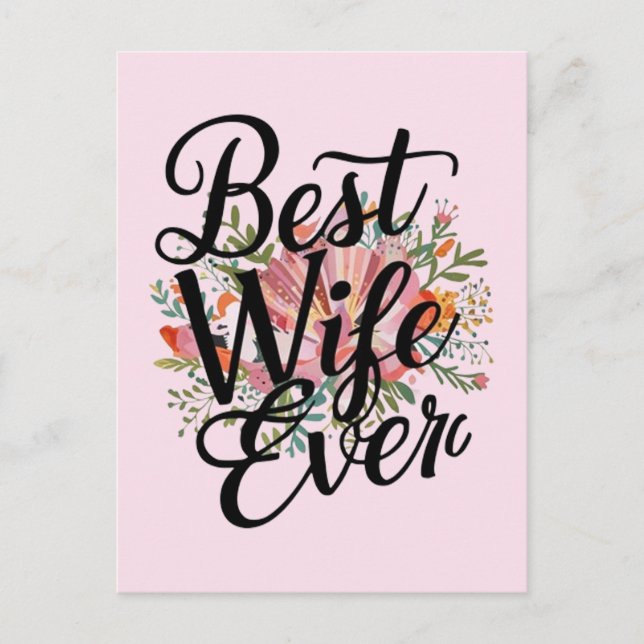 Beste Ehefrau überhaupt  Postkarte (Vorderseite)