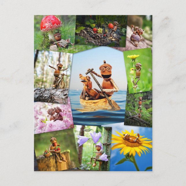 Beste Eichelfen Fotos-Mosaik-Postüberquerung Postkarte (Vorderseite)