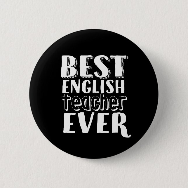 Beste Englischlehrerin je Lehrertagsgeschenk Button (Vorderseite)