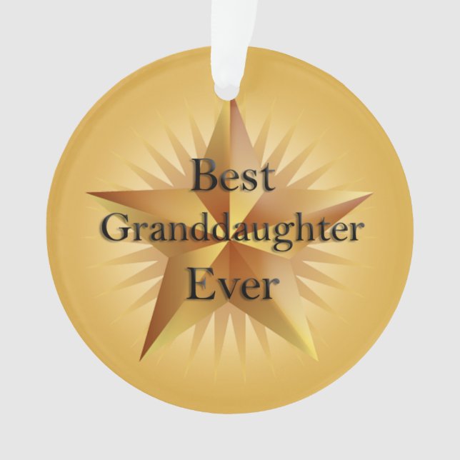 Beste Enkeltochter je Star Ornament (Vorderseite)