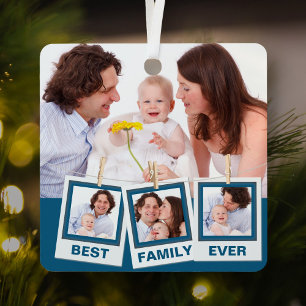 Beste Familie je benutzerdefiniertes Instagramm 4 Ornament Aus Metall