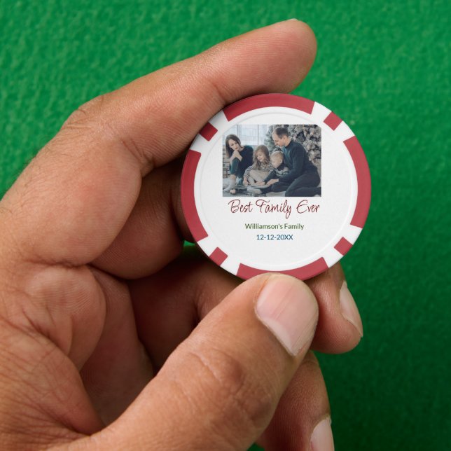 Beste Familie je Familienname Datum Jahr Pokerchips (Hand)